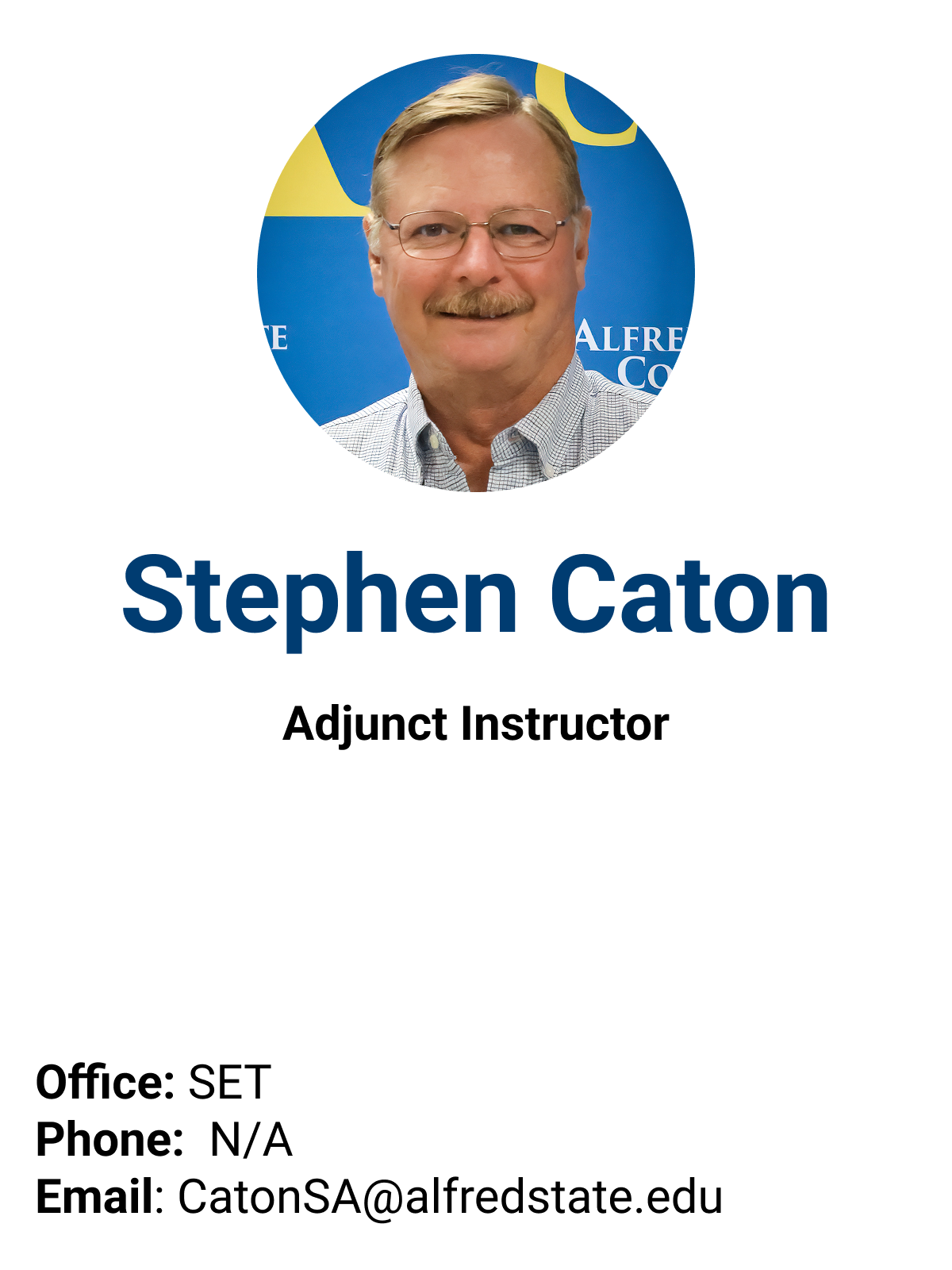 Card of Stephen Caton